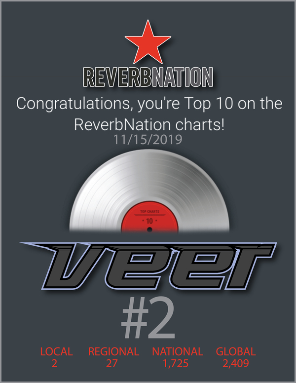 Veer 'Breathe At Number 2 - US Charts' Charts Image