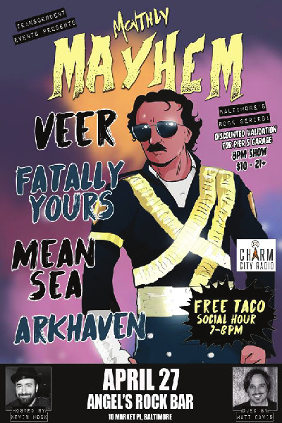 Poster Image - 'Monthly Mayhem' 2017 at Angel's Rock Bar